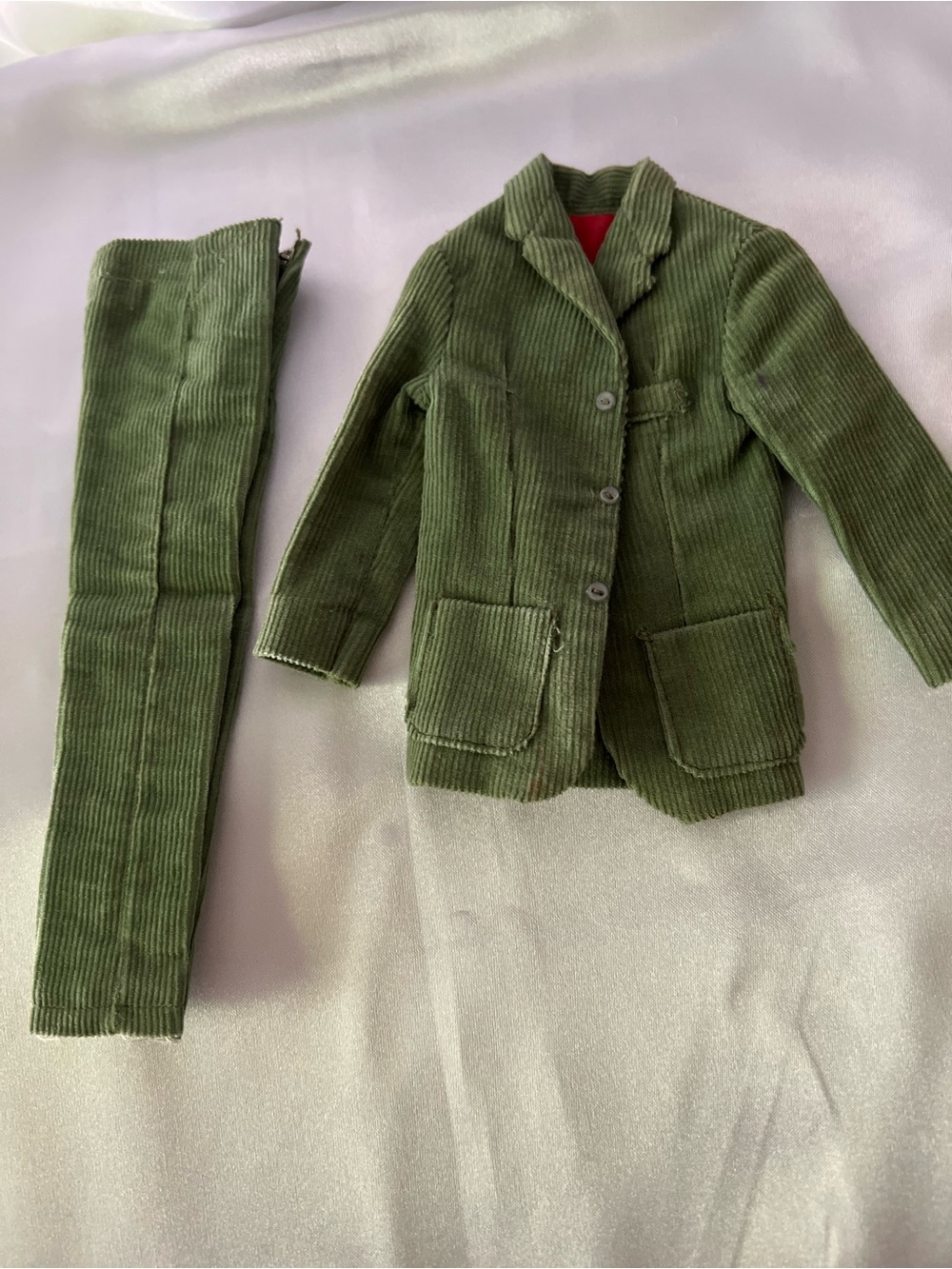 Ken Vintage 1962 Green Corduroy Blazer and Pants Set